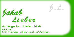 jakab lieber business card
